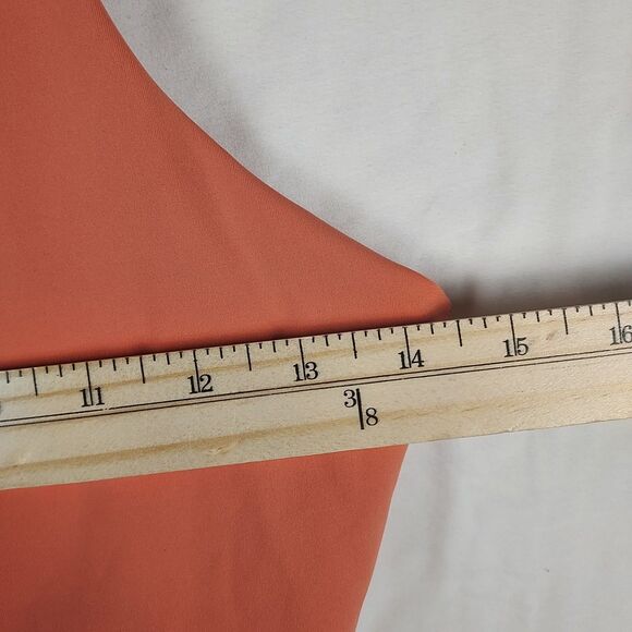 Athleta Women’s M Orange Crop Tank High Neck Racer‑Back Activewear - Picture 12 of 14